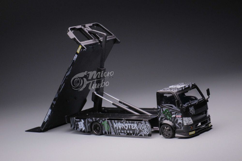 Ready to ship Microturbo H300 Custom Flatbed Tow Truck-Monster Energy