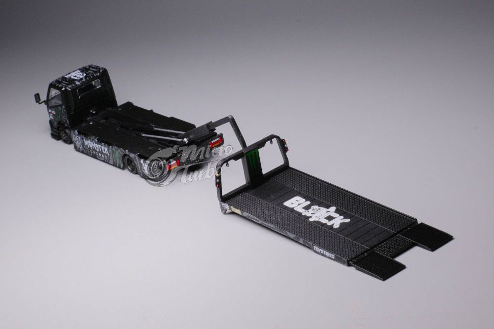 Ready to ship Microturbo H300 Custom Flatbed Tow Truck-Monster Energy