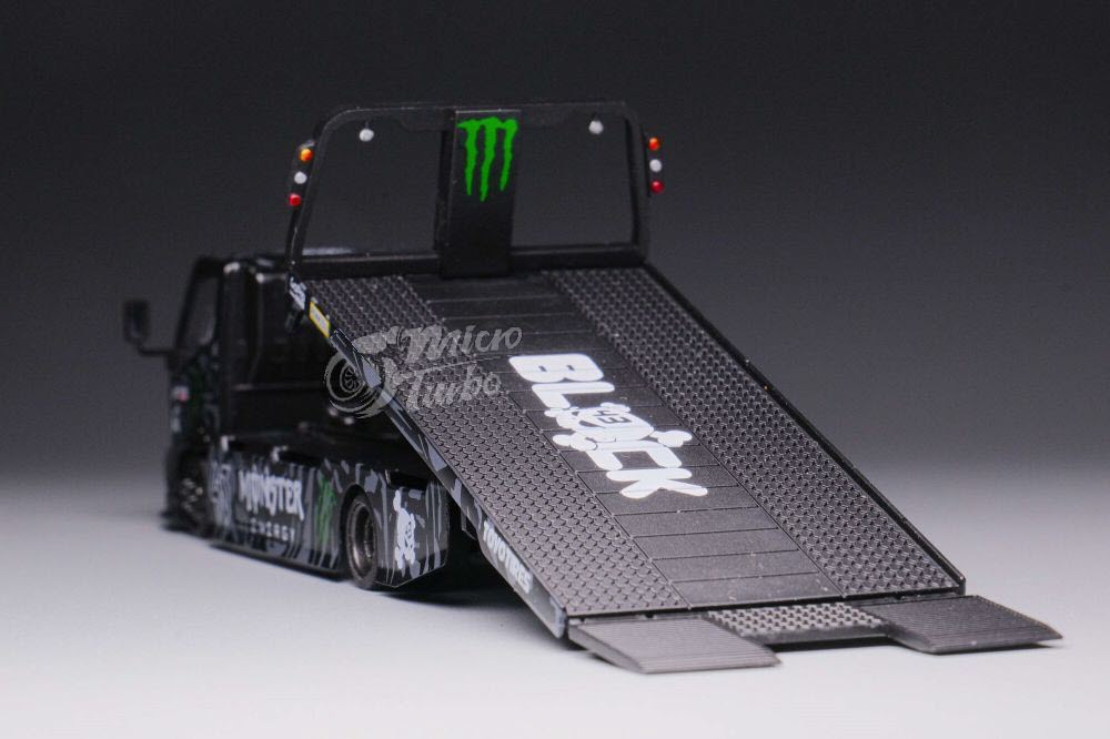 Ready to ship Microturbo H300 Custom Flatbed Tow Truck-Monster Energy